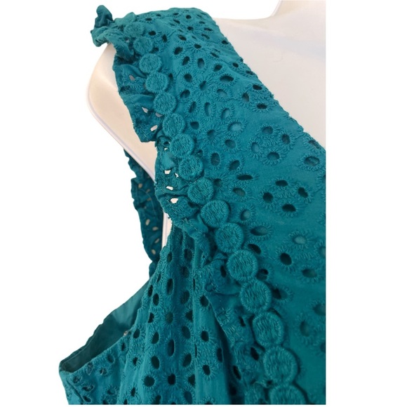 Lilly Pulitzer Kaylee Eyelet Dress in Tanzanian Teal. Size 14 - Picture 5 of 16